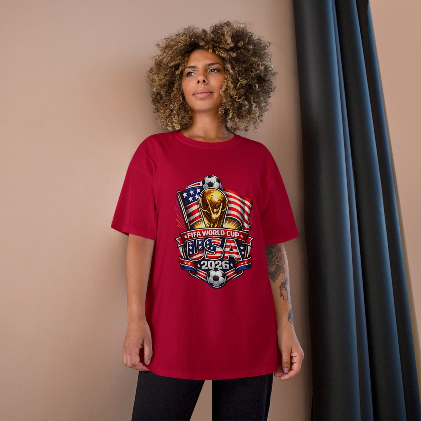USA FIFA World Cup 2026 Champion T-Shirt – Soccer Trophy, American Flag Fan Tee
