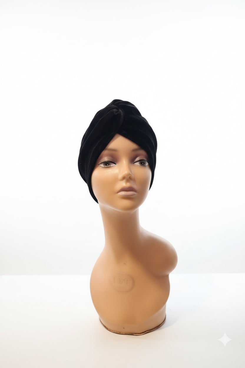 velvet twisted Headwrap Turban for Women – Elegant Stretch Fabric Headwear for Everyday & Special Occasions
