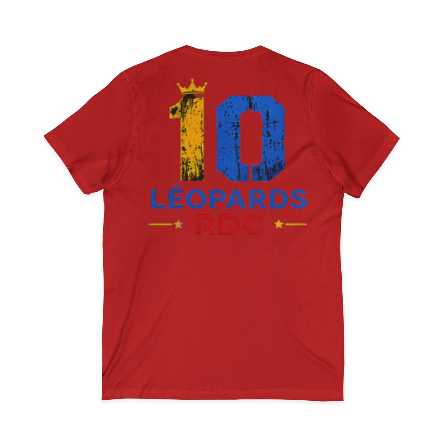 Leopards RDC #10 Jersey V‑Neck Tee — Soccer Fan Shirt (Léopards RDC)