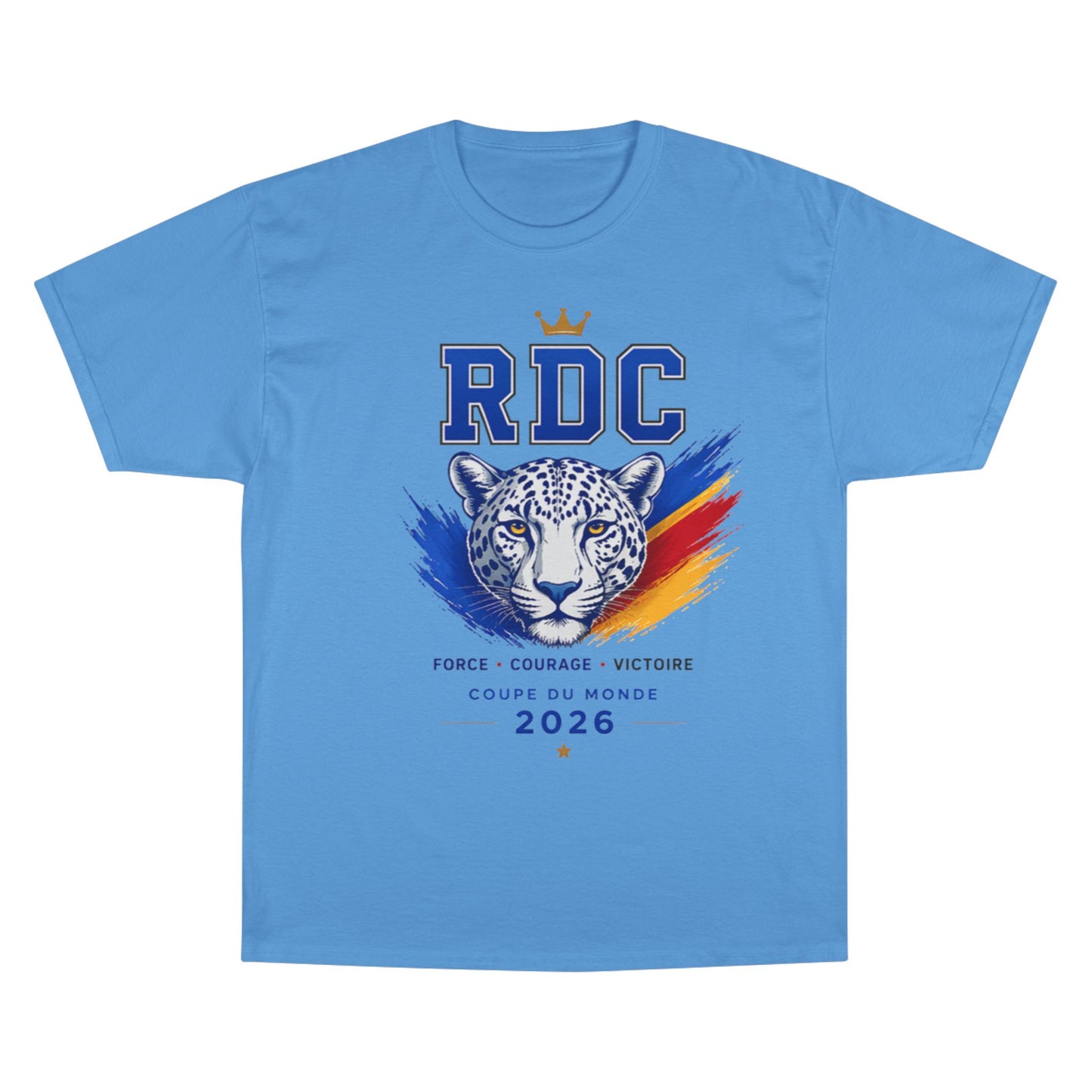RDC Congo World Cup 2026 Soccer T-Shirt — "Congo Na Biso" Leopard Crest