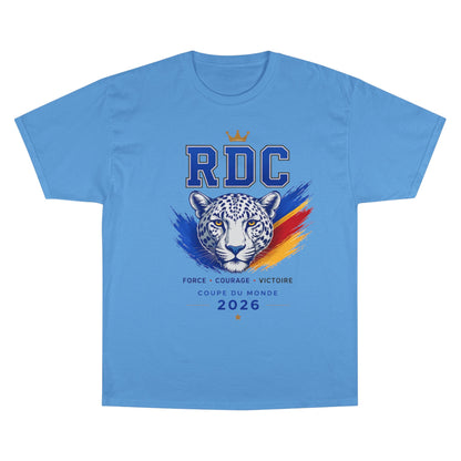RDC Congo World Cup 2026 Soccer T-Shirt — "Congo Na Biso" Leopard Crest