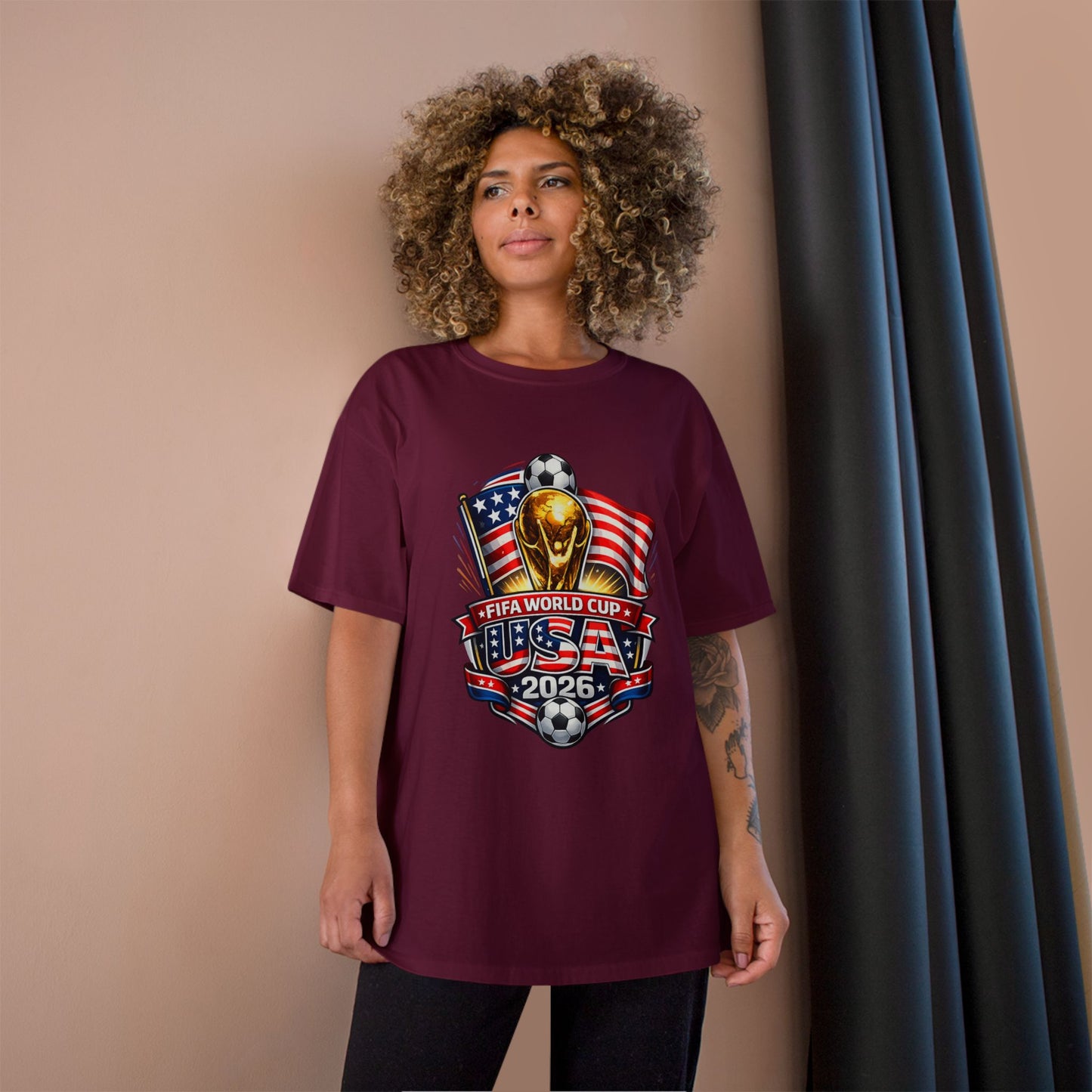 USA FIFA World Cup 2026 Champion T-Shirt – Soccer Trophy, American Flag Fan Tee