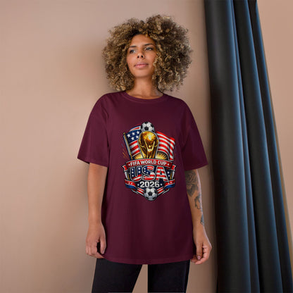 USA FIFA World Cup 2026 Champion T-Shirt – Soccer Trophy, American Flag Fan Tee
