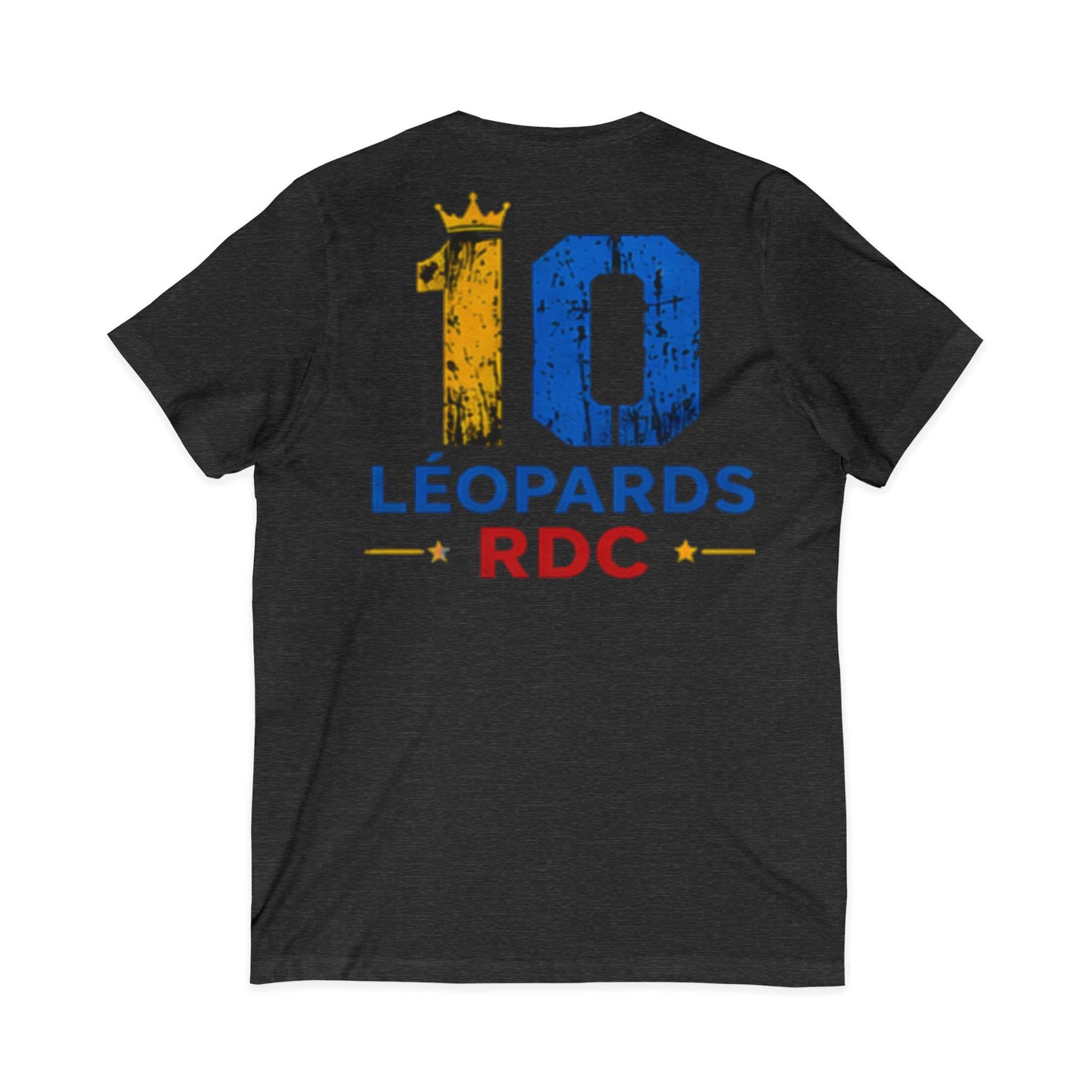 Leopards RDC #10 Jersey V‑Neck Tee — Soccer Fan Shirt (Léopards RDC)