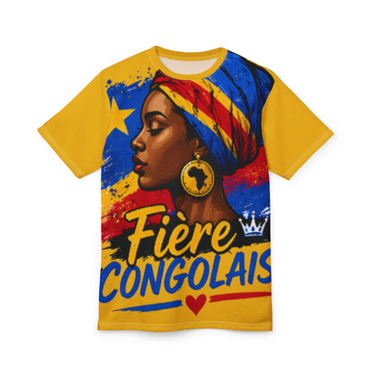 Fière Congolais Tee — Proud Congolese All-Over Print Shirt