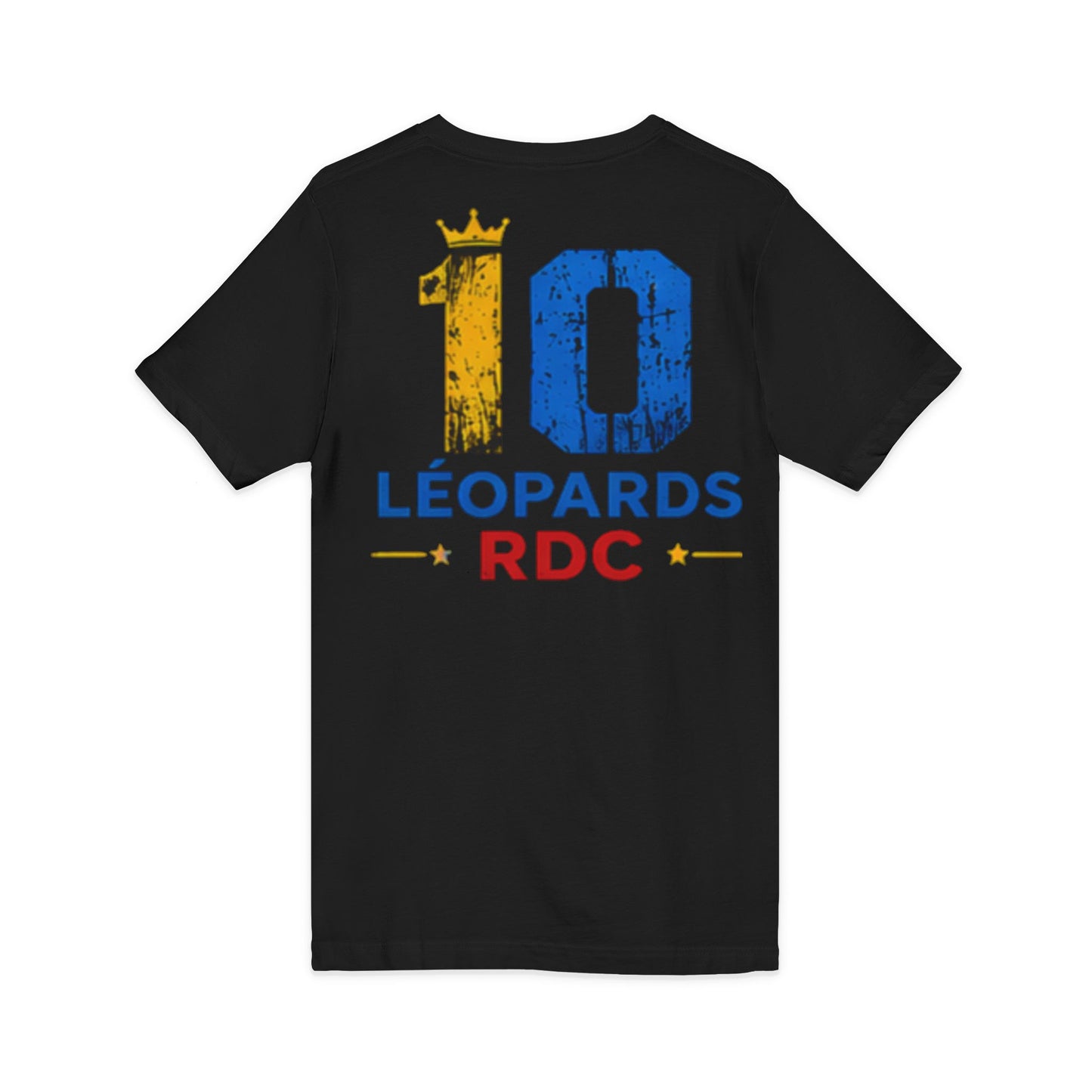Leopards RDC #10 Jersey V‑Neck Tee — Soccer Fan Shirt (Léopards RDC)