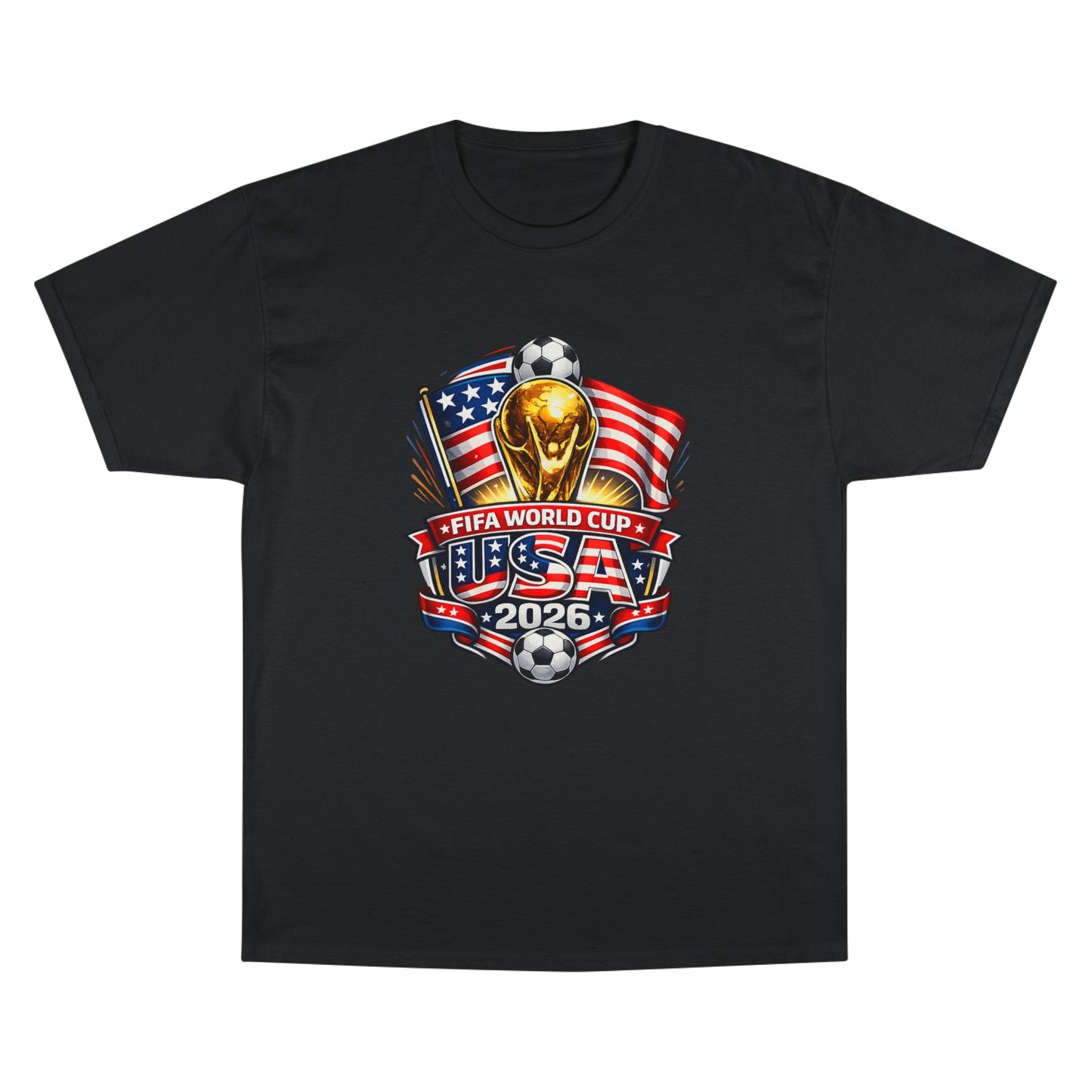 USA FIFA World Cup 2026 Champion T-Shirt – Soccer Trophy, American Flag Fan Tee