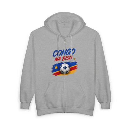 Congo Soccer Zip Hoodie — Leopards RDC #10 Football Fan Jacket