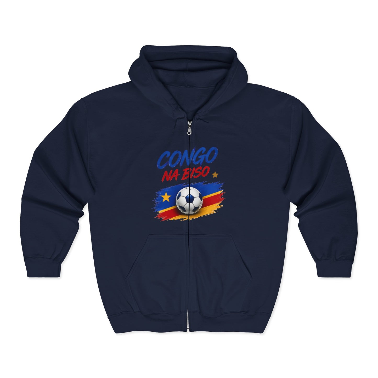 Congo Soccer Zip Hoodie — Leopards RDC #10 Football Fan Jacket