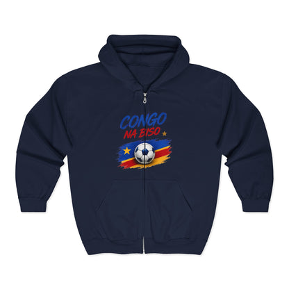 Congo Soccer Zip Hoodie — Leopards RDC #10 Football Fan Jacket