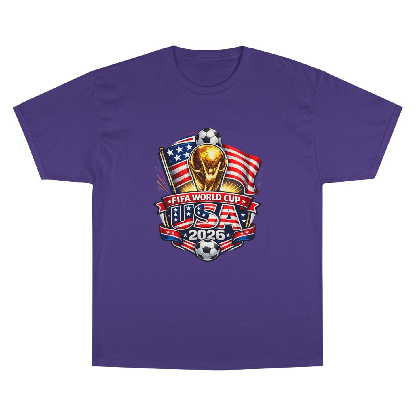 USA FIFA World Cup 2026 Champion T-Shirt – Soccer Trophy, American Flag Fan Tee