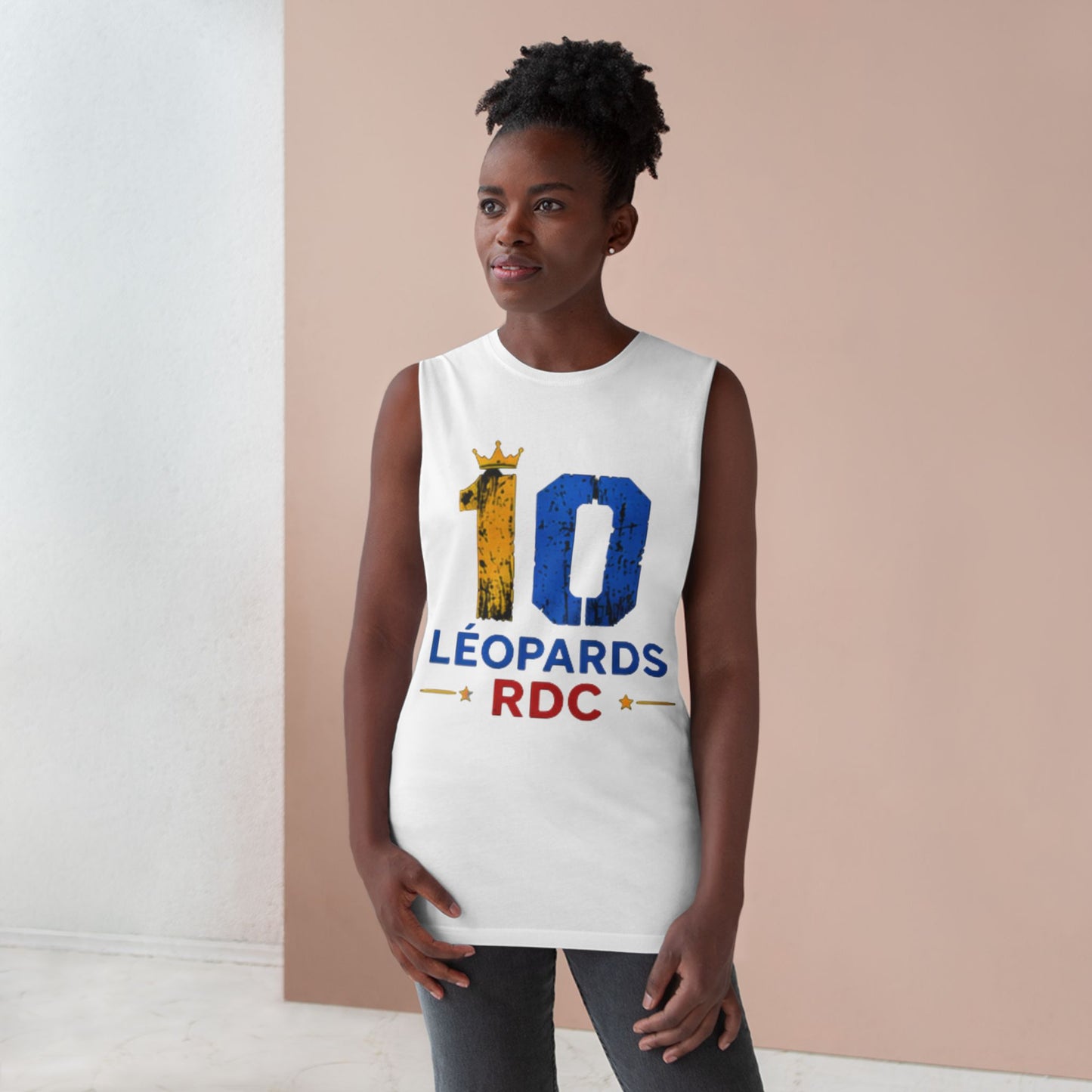 Leopards RDC #10 Tank Top – Blue & Gold Sports Jersey Style
