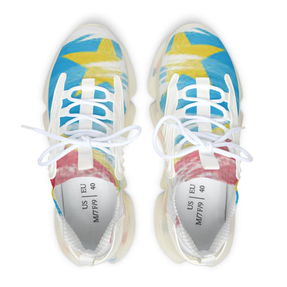 Women’s Mesh Sneakers — Colorful Tie-Dye Star Athletic Shoes