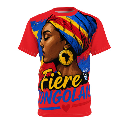 Fière Congolaise Tee — Proud Congolese All-Over Print Shirt