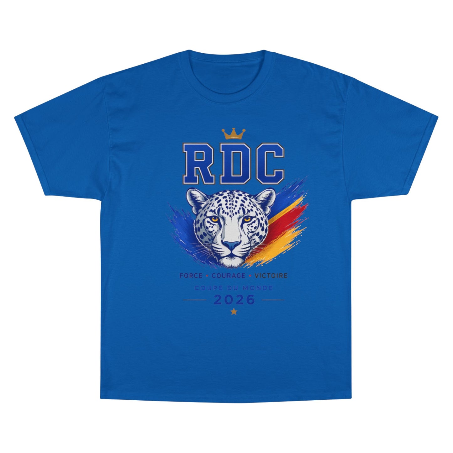 RDC Congo World Cup 2026 Soccer T-Shirt — "Congo Na Biso" Leopard Crest