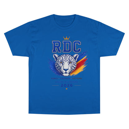 RDC Congo World Cup 2026 Soccer T-Shirt — "Congo Na Biso" Leopard Crest