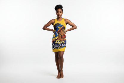 Racerback Dress — Fière Congolaise Proud Congo Flag Graphic