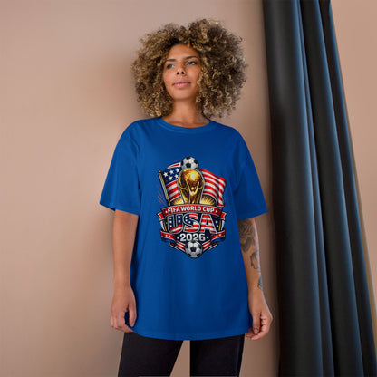 USA FIFA World Cup 2026 Champion T-Shirt – Soccer Trophy, American Flag Fan Tee