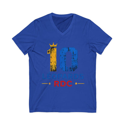 Leopards RDC #10 Jersey V‑Neck Tee — Soccer Fan Shirt (Léopards RDC)