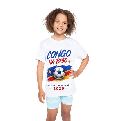 Kids Jersey — Congo Na Biso World Cup 2026 Soccer Shirt (Custom Name)