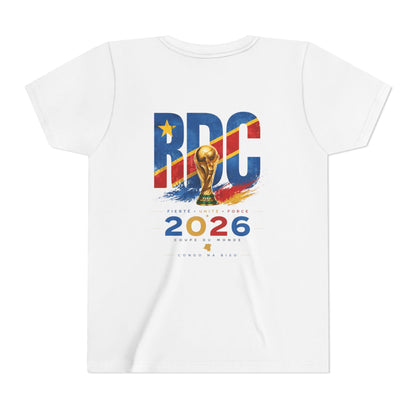 RDC 2026 Youth Soccer Tee — World Cup Leopard Crest & Trophy Design