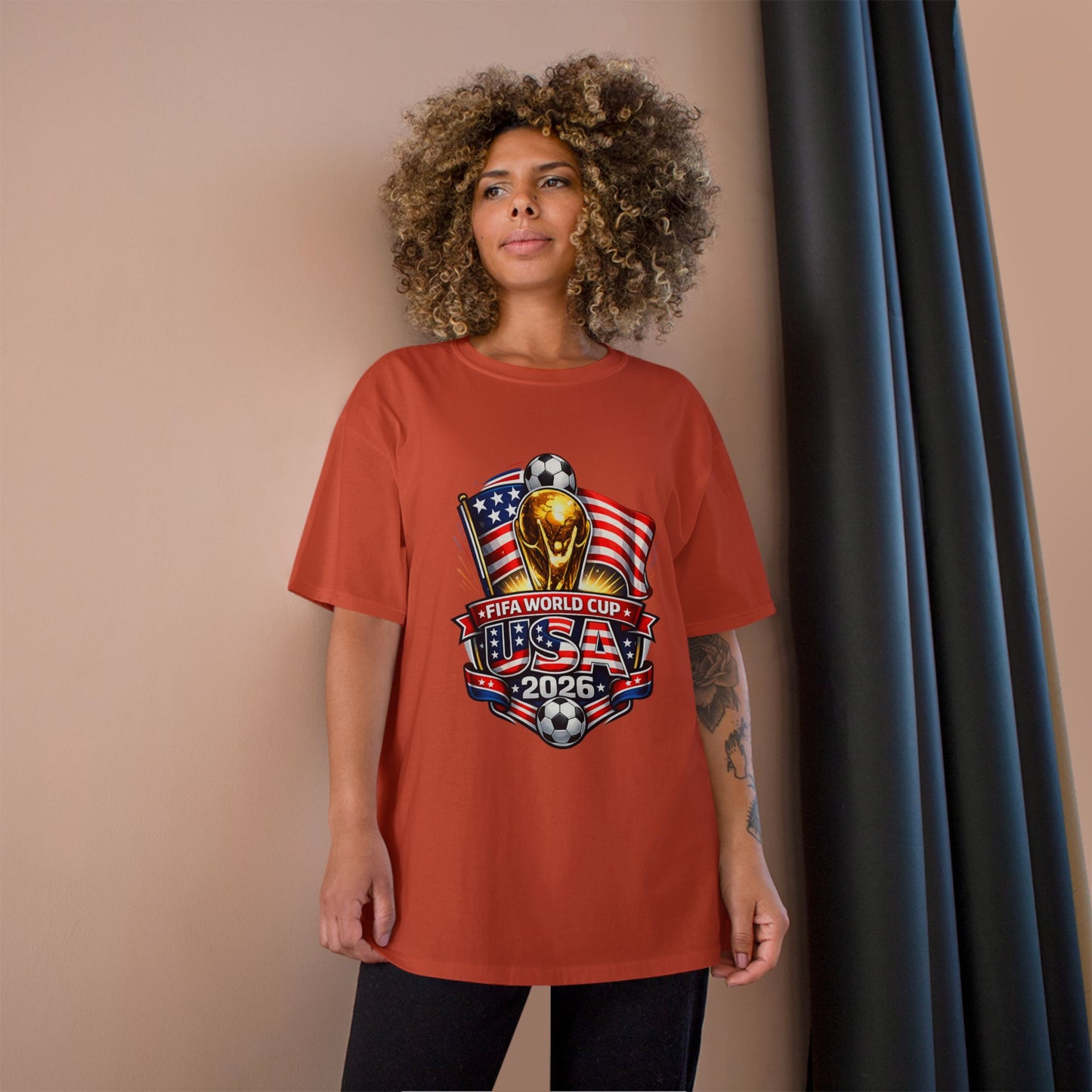 USA FIFA World Cup 2026 Champion T-Shirt – Soccer Trophy, American Flag Fan Tee