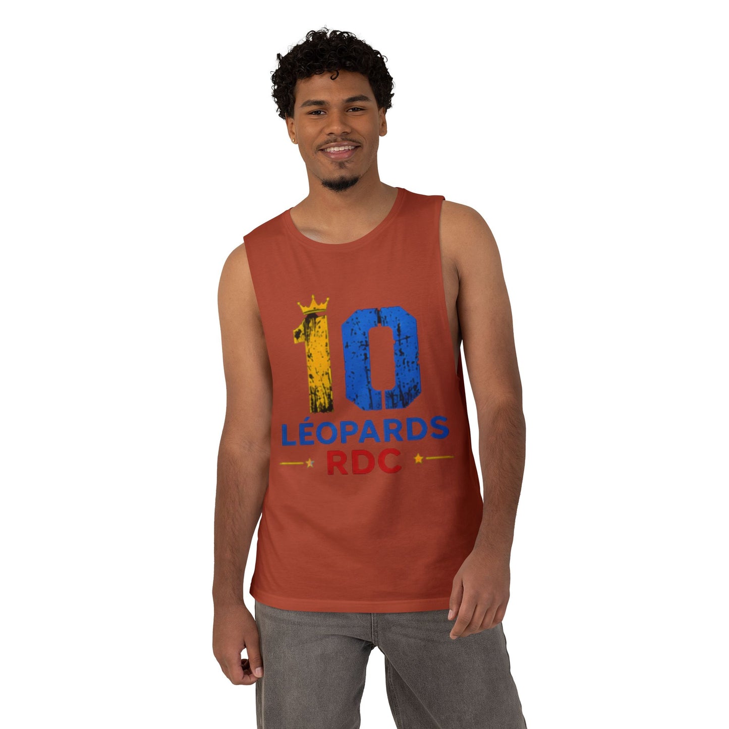 Leopards RDC #10 Tank Top – Blue & Gold Sports Jersey Style