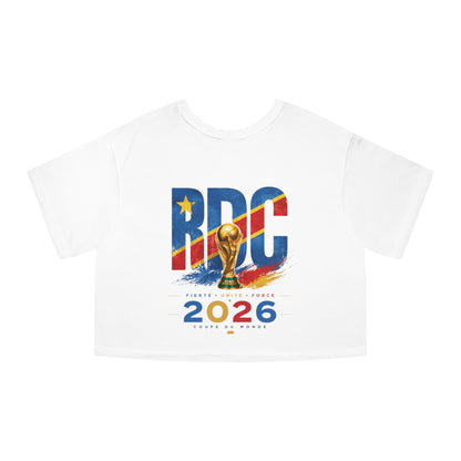 RDC 2026 World Cup Cropped T-Shirt — Congo Flag Tiger Graphic