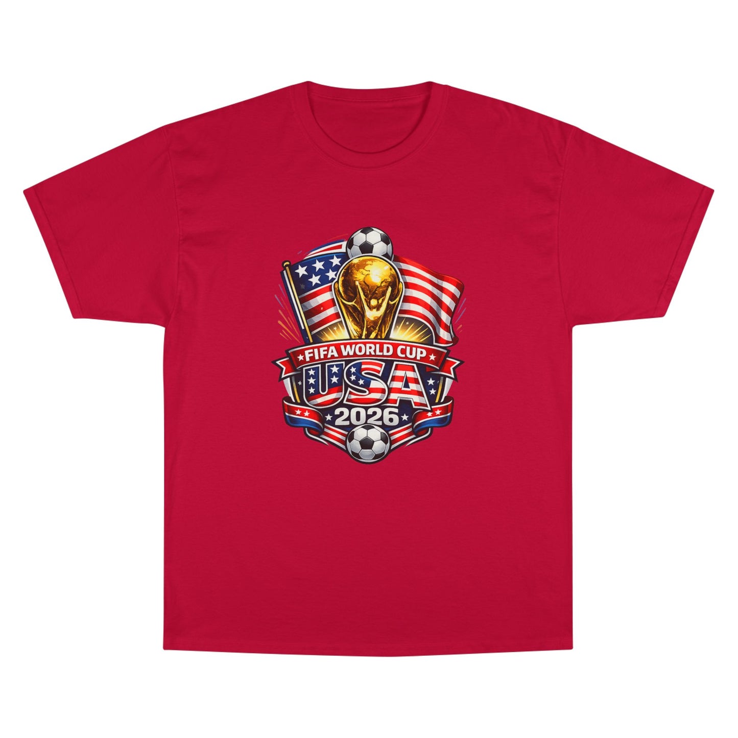 USA FIFA World Cup 2026 Champion T-Shirt – Soccer Trophy, American Flag Fan Tee