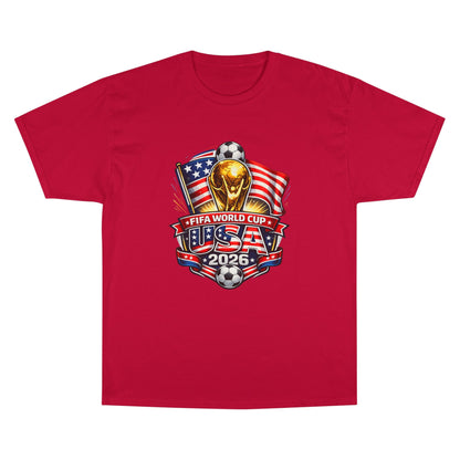 USA FIFA World Cup 2026 Champion T-Shirt – Soccer Trophy, American Flag Fan Tee