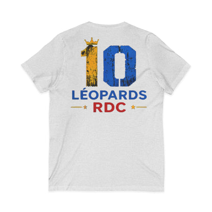 Leopards RDC #10 Jersey V‑Neck Tee — Soccer Fan Shirt (Léopards RDC)