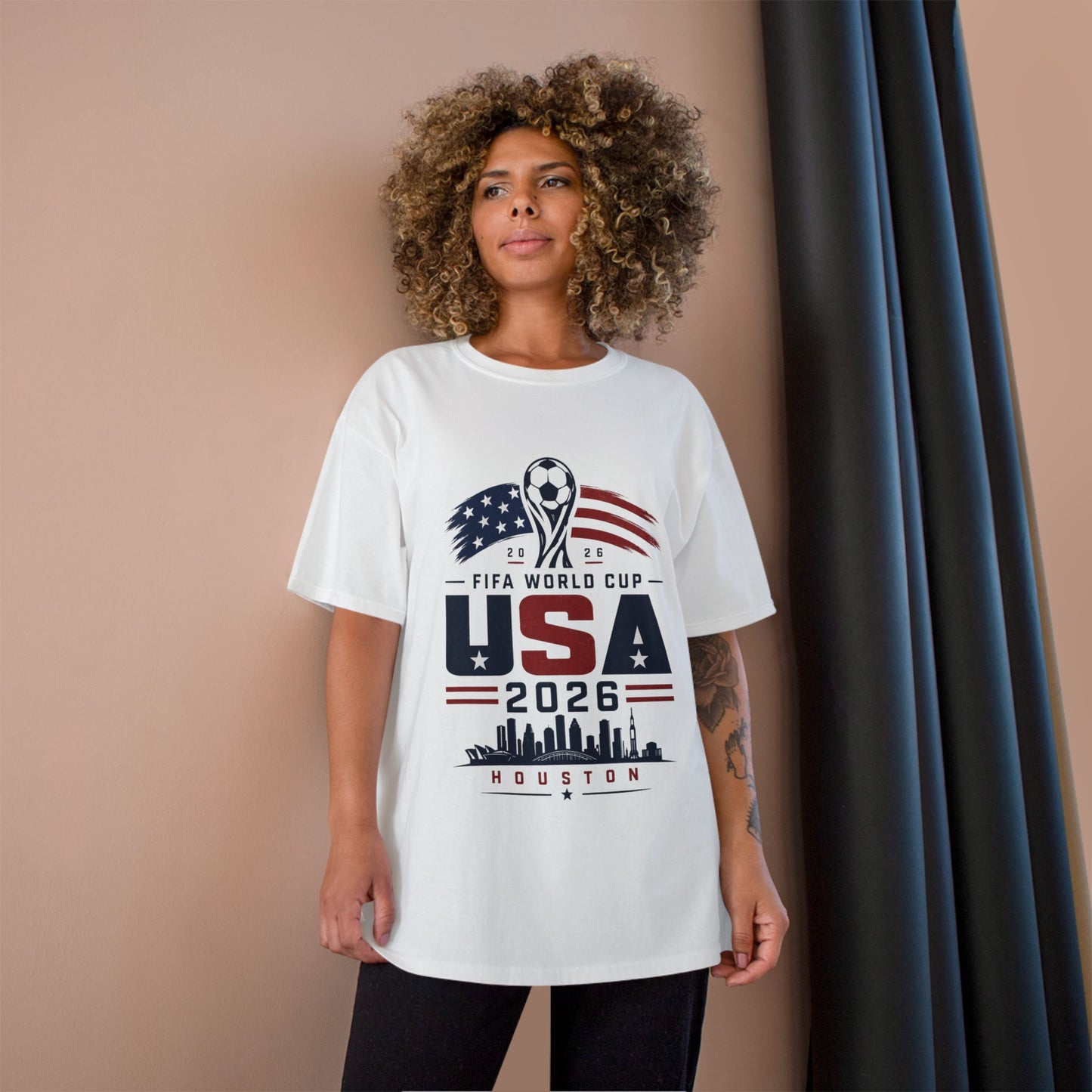 USA 2026 FIFA World Cup Houston T-Shirt — Champion Soccer Fan Tee