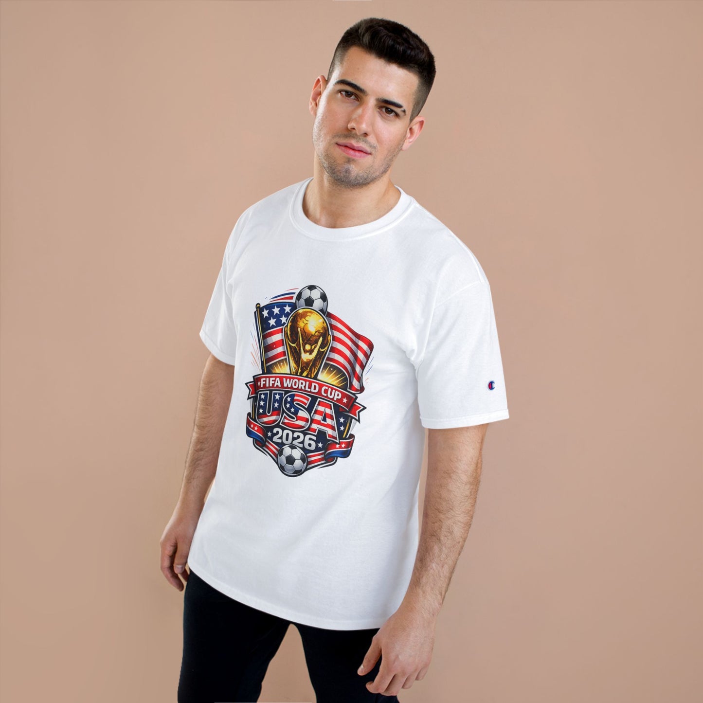 USA FIFA World Cup 2026 Champion T-Shirt – Soccer Trophy, American Flag Fan Tee