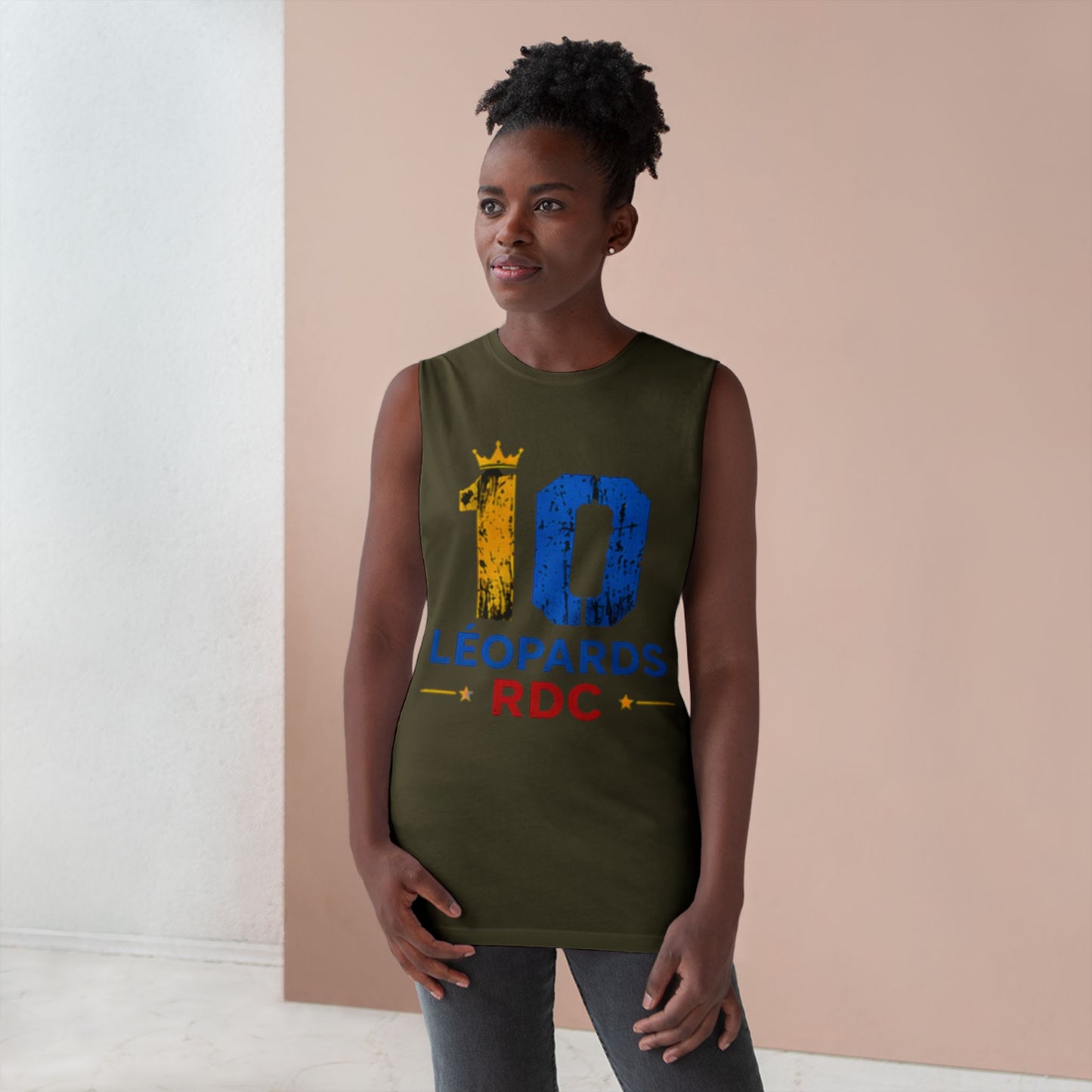 Leopards RDC #10 Tank Top – Blue & Gold Sports Jersey Style