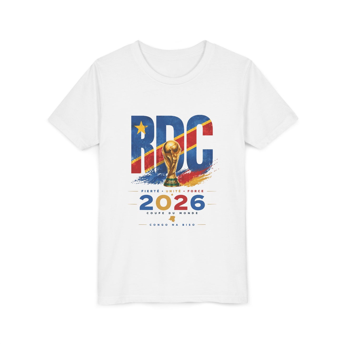 Youth Tee — Congo Na Biso Coupe du Monde 2026 Soccer Shirt