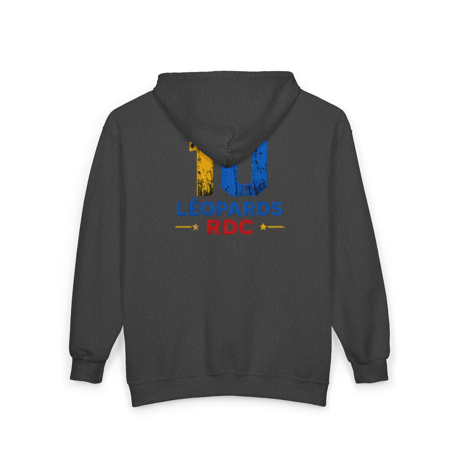 Congo Soccer Zip Hoodie — Leopards RDC #10 Football Fan Jacket