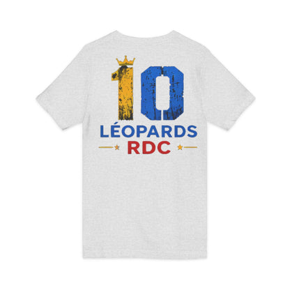 Leopards RDC #10 Jersey V‑Neck Tee — Soccer Fan Shirt (Léopards RDC)