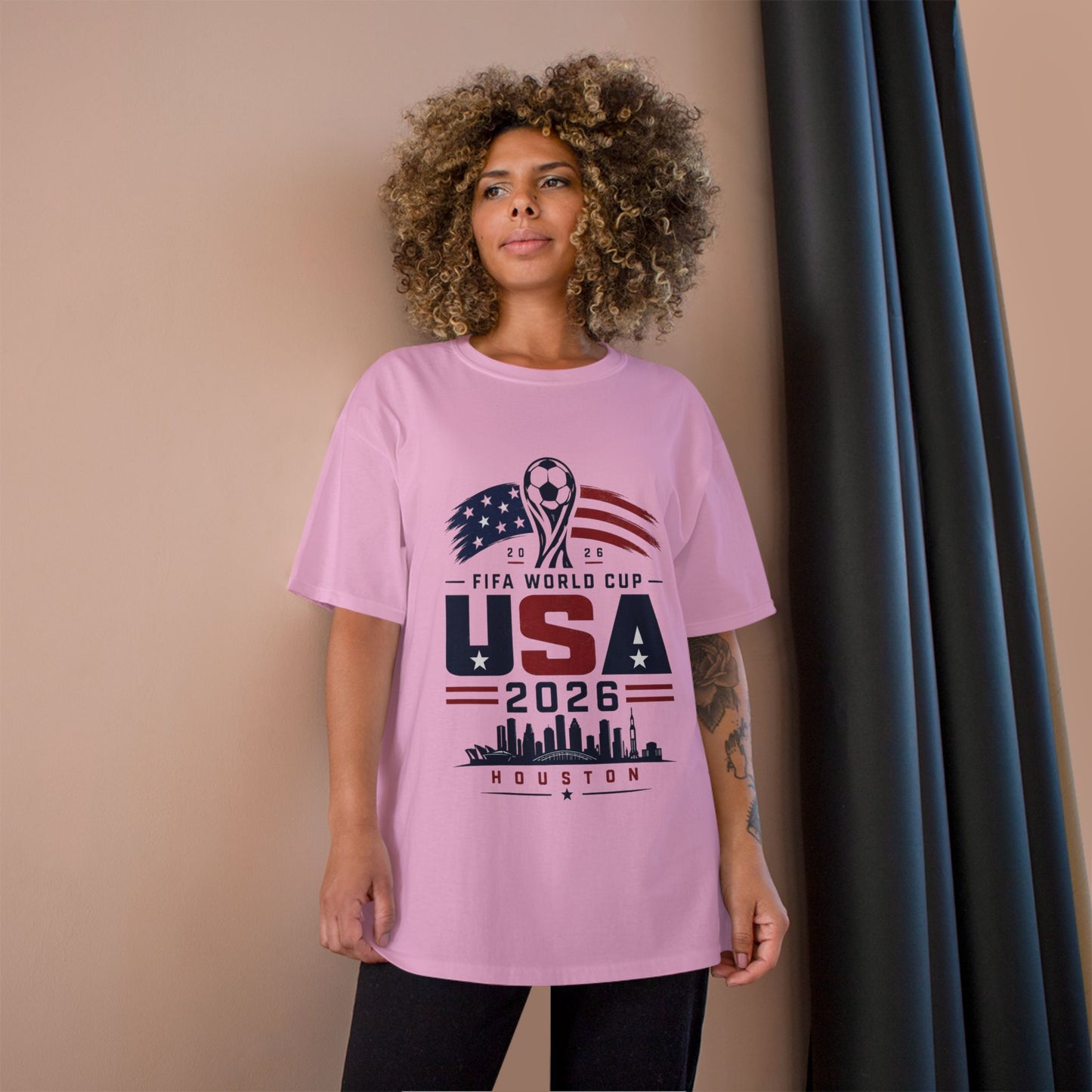 USA 2026 FIFA World Cup Houston T-Shirt — Champion Soccer Fan Tee