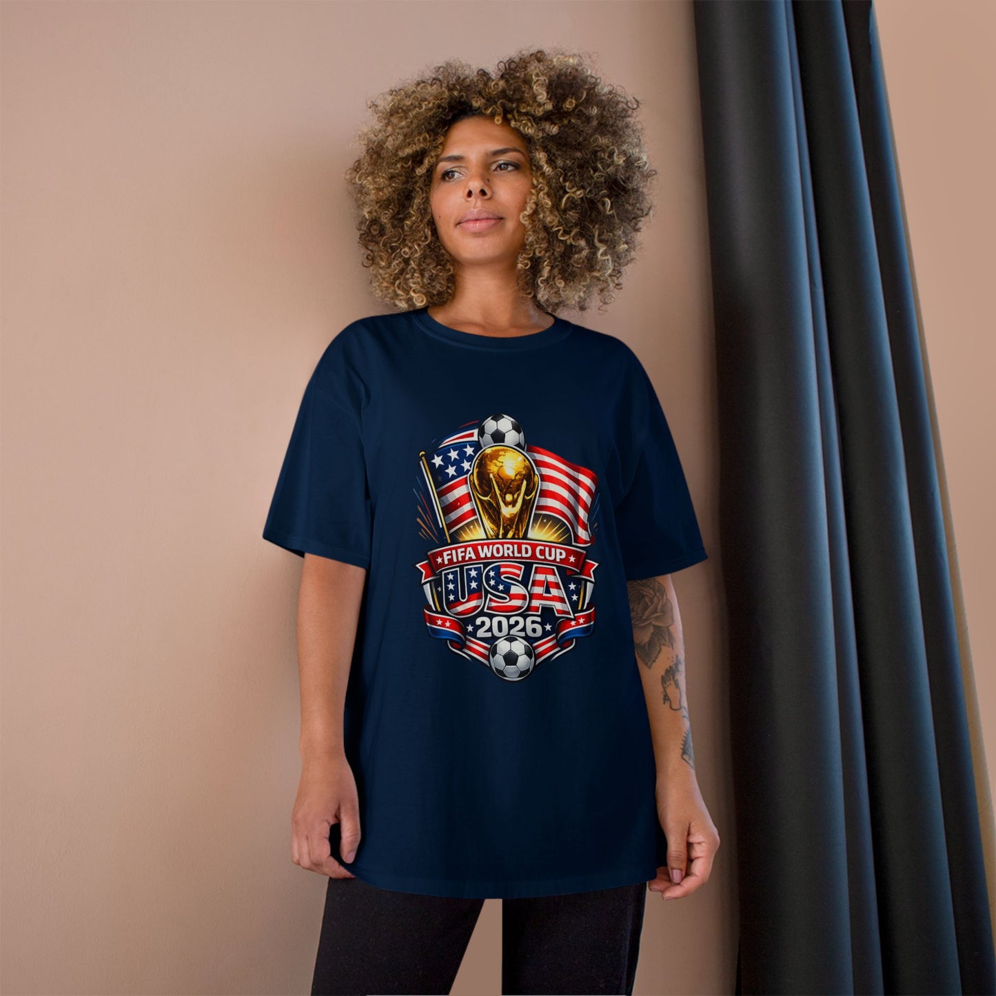 USA FIFA World Cup 2026 Champion T-Shirt – Soccer Trophy, American Flag Fan Tee