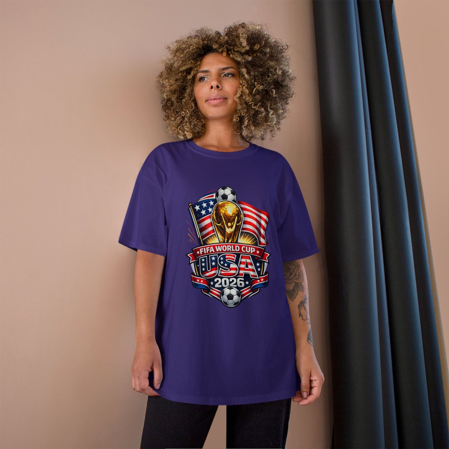 USA FIFA World Cup 2026 Champion T-Shirt – Soccer Trophy, American Flag Fan Tee