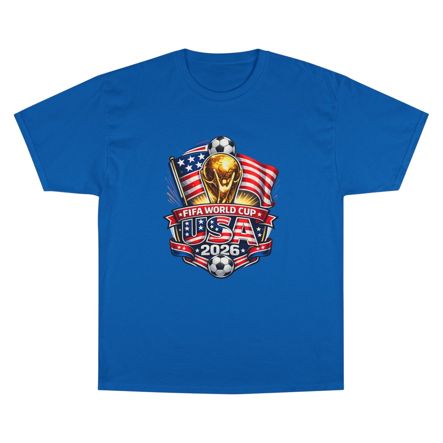 USA FIFA World Cup 2026 Champion T-Shirt – Soccer Trophy, American Flag Fan Tee