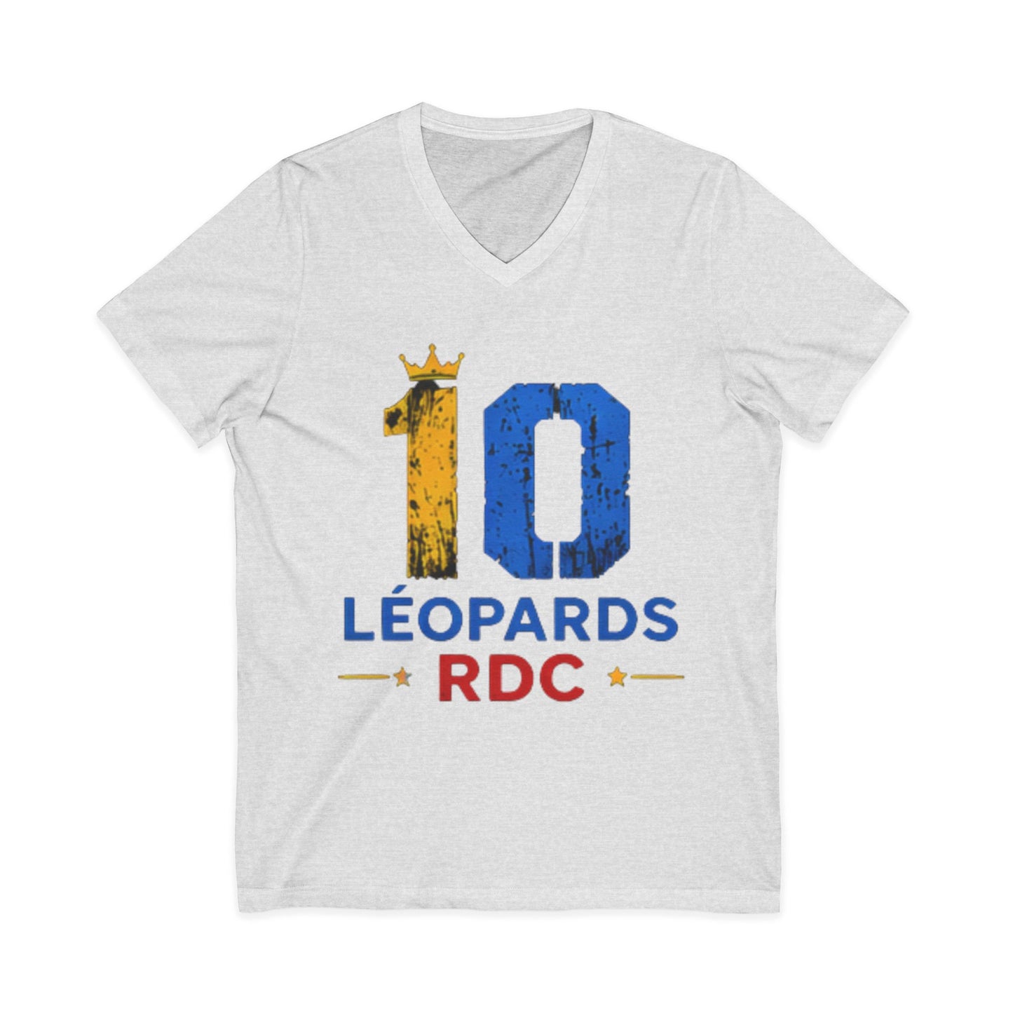 Leopards RDC #10 Jersey V‑Neck Tee — Soccer Fan Shirt (Léopards RDC)