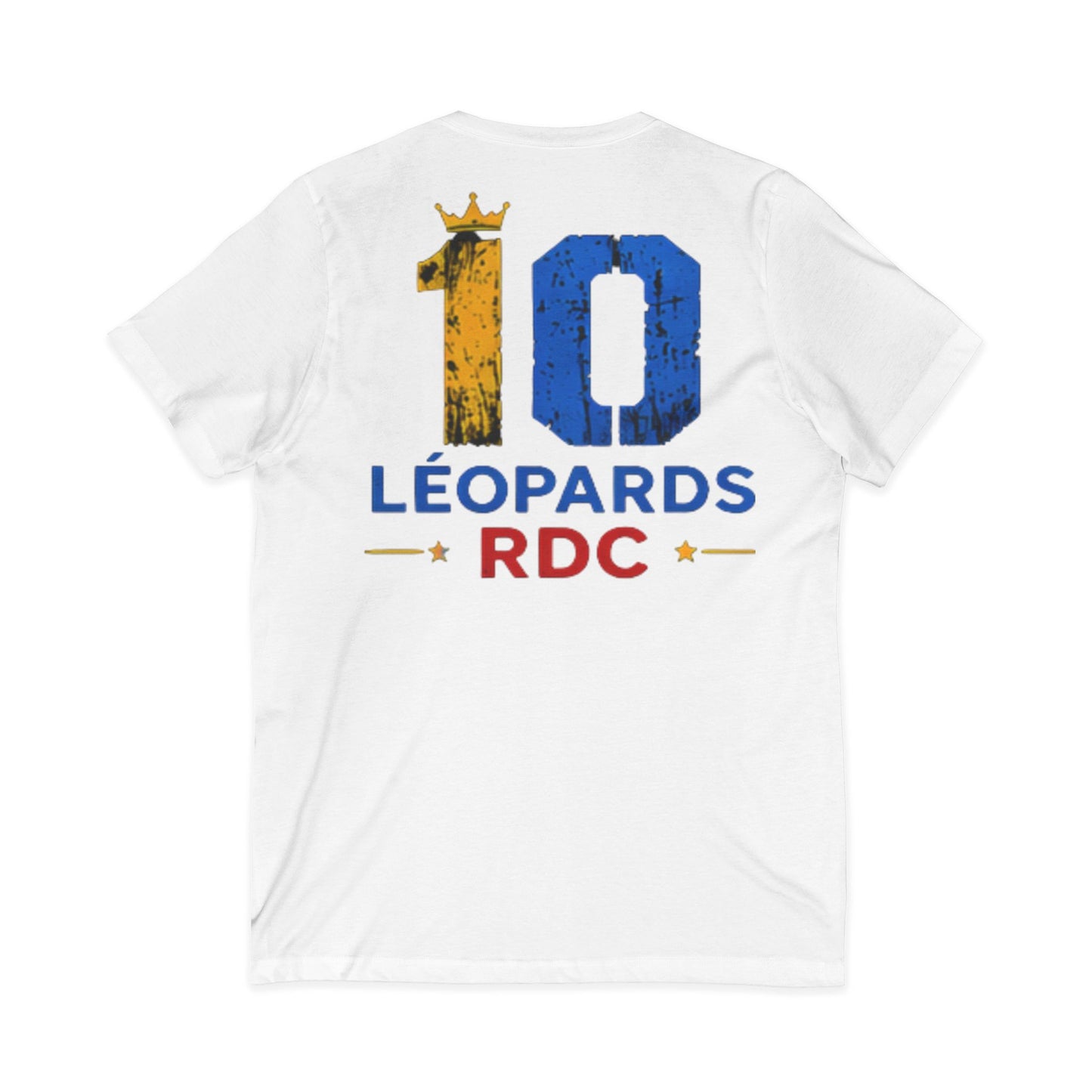Leopards RDC #10 Jersey V‑Neck Tee — Soccer Fan Shirt (Léopards RDC)