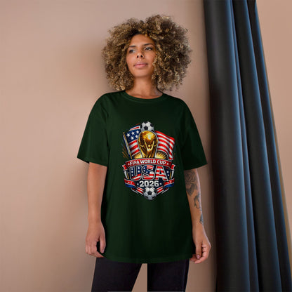USA FIFA World Cup 2026 Champion T-Shirt – Soccer Trophy, American Flag Fan Tee