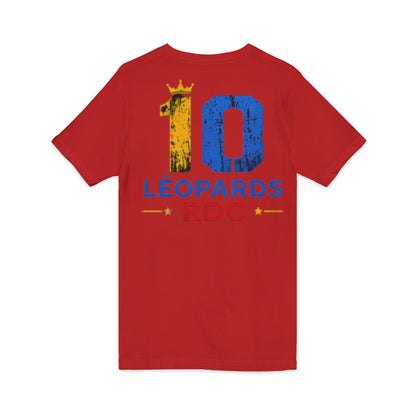 Leopards RDC #10 Jersey V‑Neck Tee — Soccer Fan Shirt (Léopards RDC)