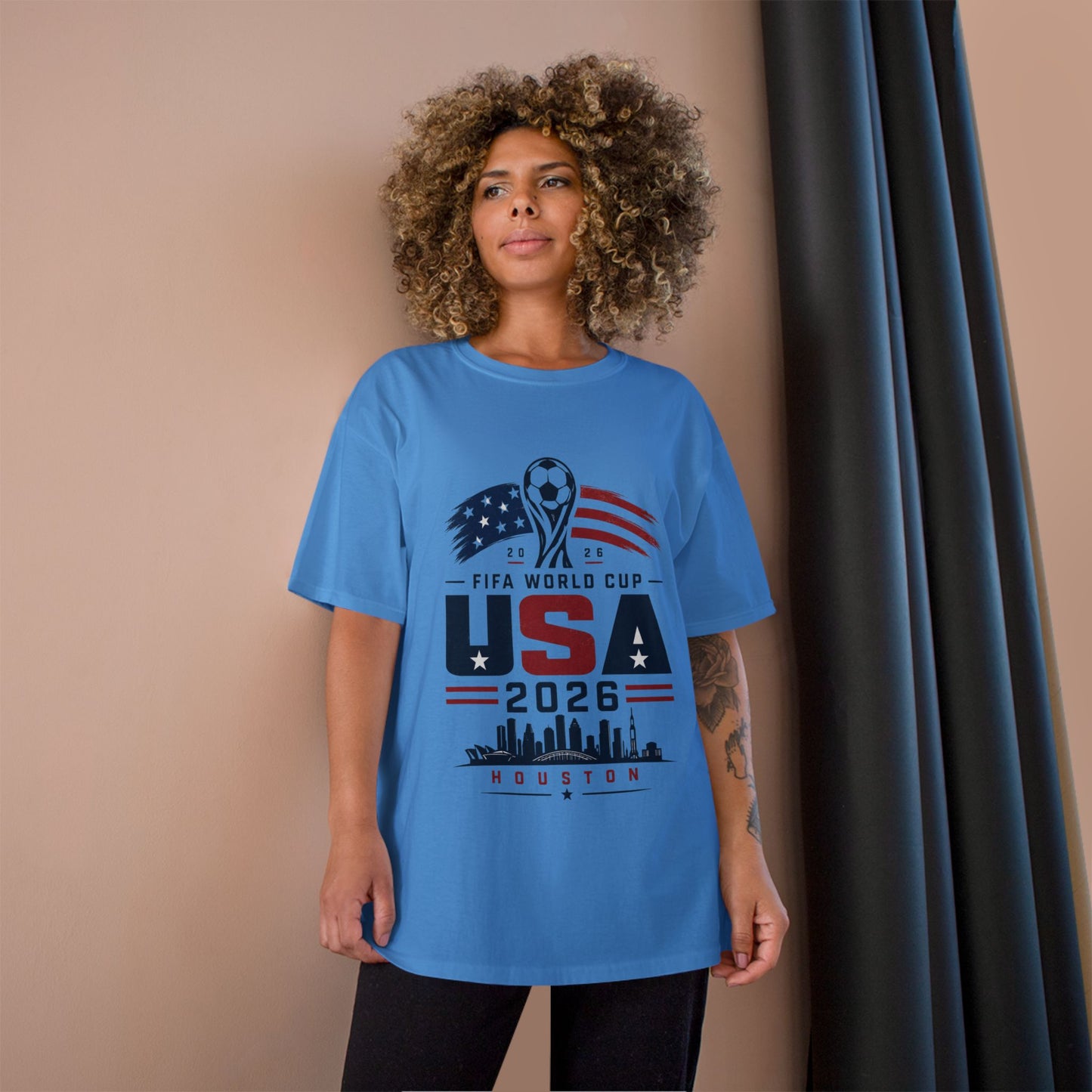 USA 2026 FIFA World Cup Houston T-Shirt — Champion Soccer Fan Tee