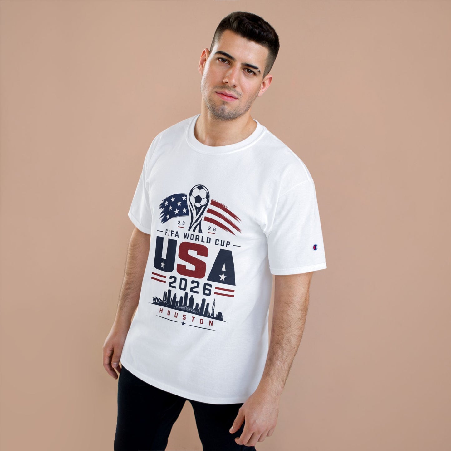 USA 2026 FIFA World Cup Houston T-Shirt — Champion Soccer Fan Tee