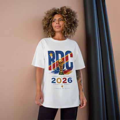T-Shirt — RDC 2026 World Cup Champion Tee with Gold Trophy & Custom Back Name