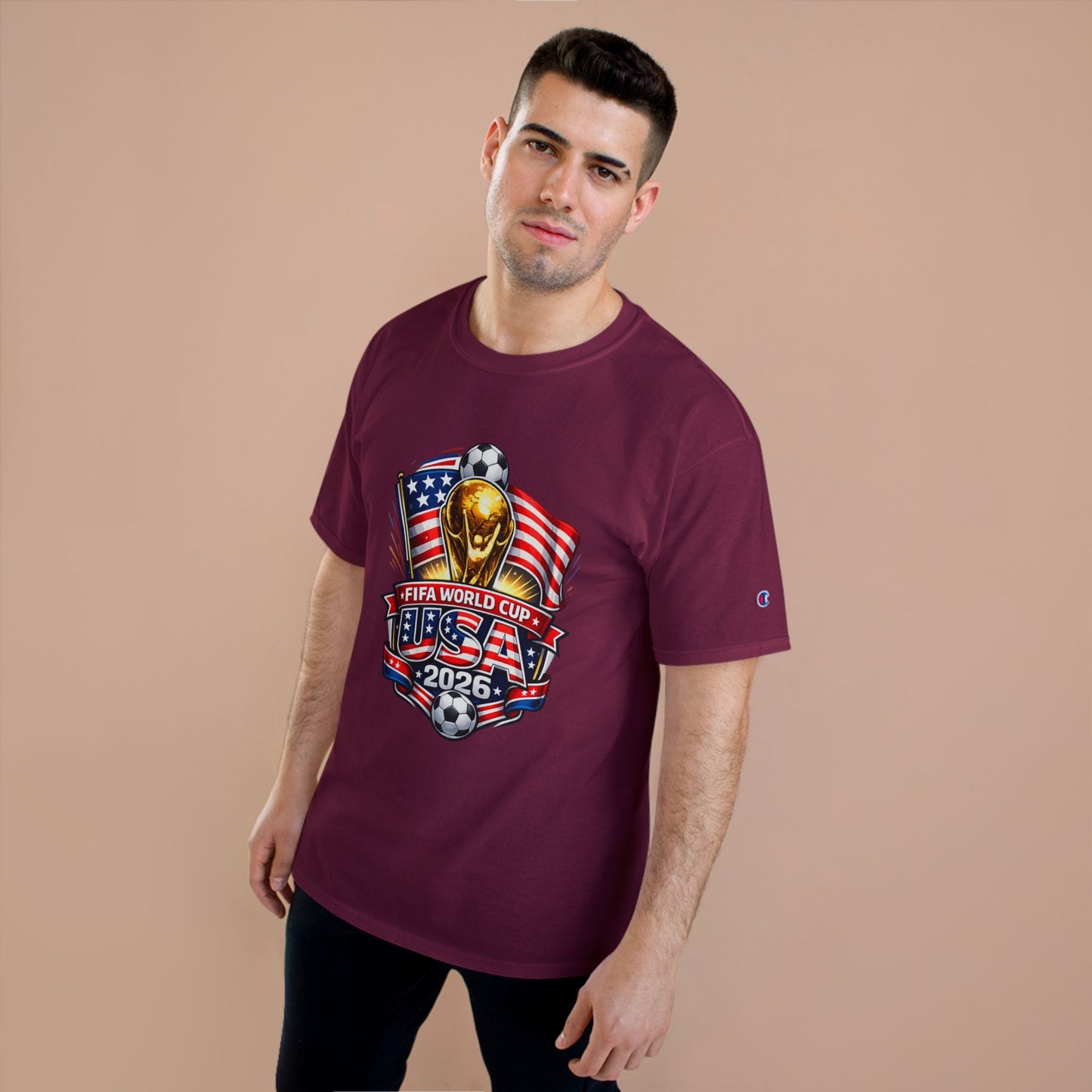 USA FIFA World Cup 2026 Champion T-Shirt – Soccer Trophy, American Flag Fan Tee