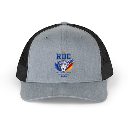 Retro Trucker Hat - RDC Tiger Patch with Vintage Racing Stripes (2026)
